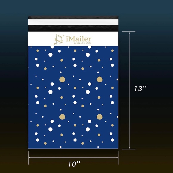 📦 3/$20 - 10 BLUE/GOLD Polymailers - 10 x 13” + 10 FREE stickers - Picture 4 of 4